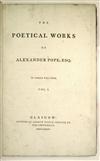 POPE, ALEXANDER. The Poetical Works. 3 vols. 1785